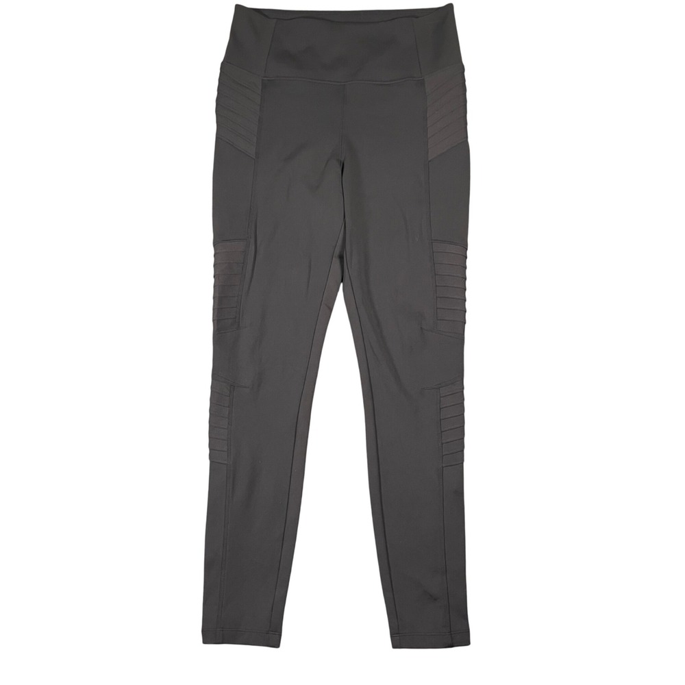 Athleta Delancey Moto Tight Leggings Charcoal Gray Women's Size M Activewear